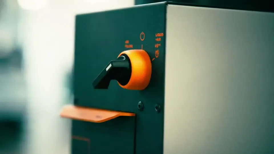 A töltőgomb elfordítása, az automata feltölti a palackot